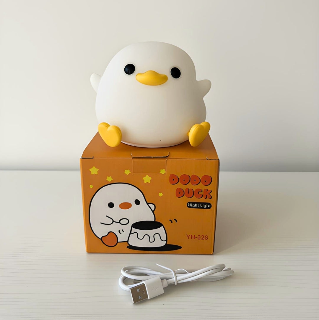 Ducki - Enten Nachtlicht LED, wiederaufladbare warmweiße Lampe