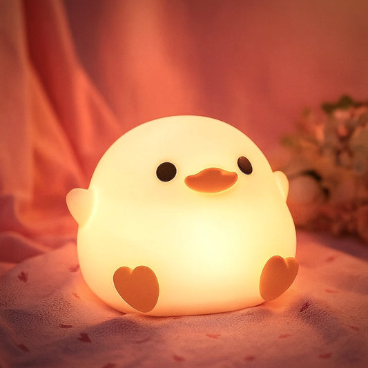 Ducki - Enten Nachtlicht LED, wiederaufladbare warmweiße Lampe