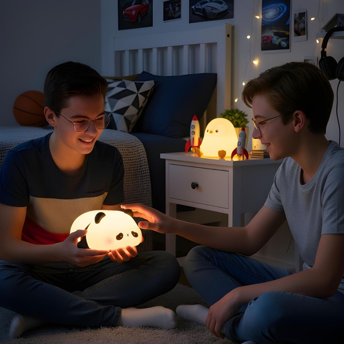 Pandazzle - Kinderfreundliches LED Nachtlicht aus weichem Silikon