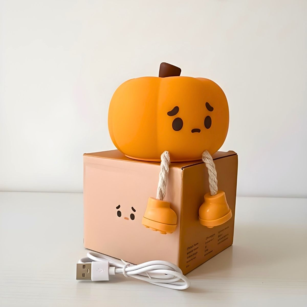 SpookyBoo - Kürbis Lampe LED, herbstliche Deko & Handyhalter