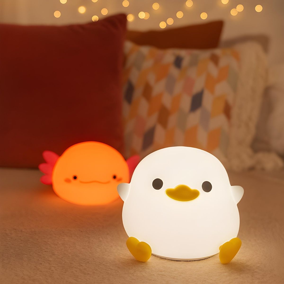Ducki - Enten Nachtlicht LED, wiederaufladbare warmweiße Lampe