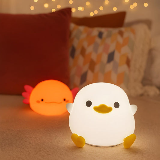 Ducki - Enten Nachtlicht LED, wiederaufladbare warmweiße Lampe