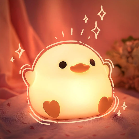 Ducki - Enten Nachtlicht LED, wiederaufladbare warmweiße Lampe