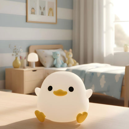 Ducki - Enten Nachtlicht LED, wiederaufladbare warmweiße Lampe