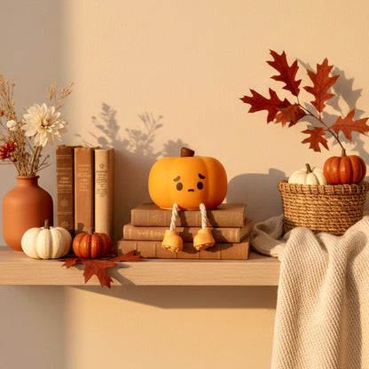 SpookyBoo - Kürbis Lampe LED, herbstliche Deko & Handyhalter