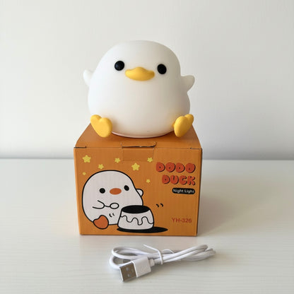 Ducki - Enten Nachtlicht LED, wiederaufladbare warmweiße Lampe