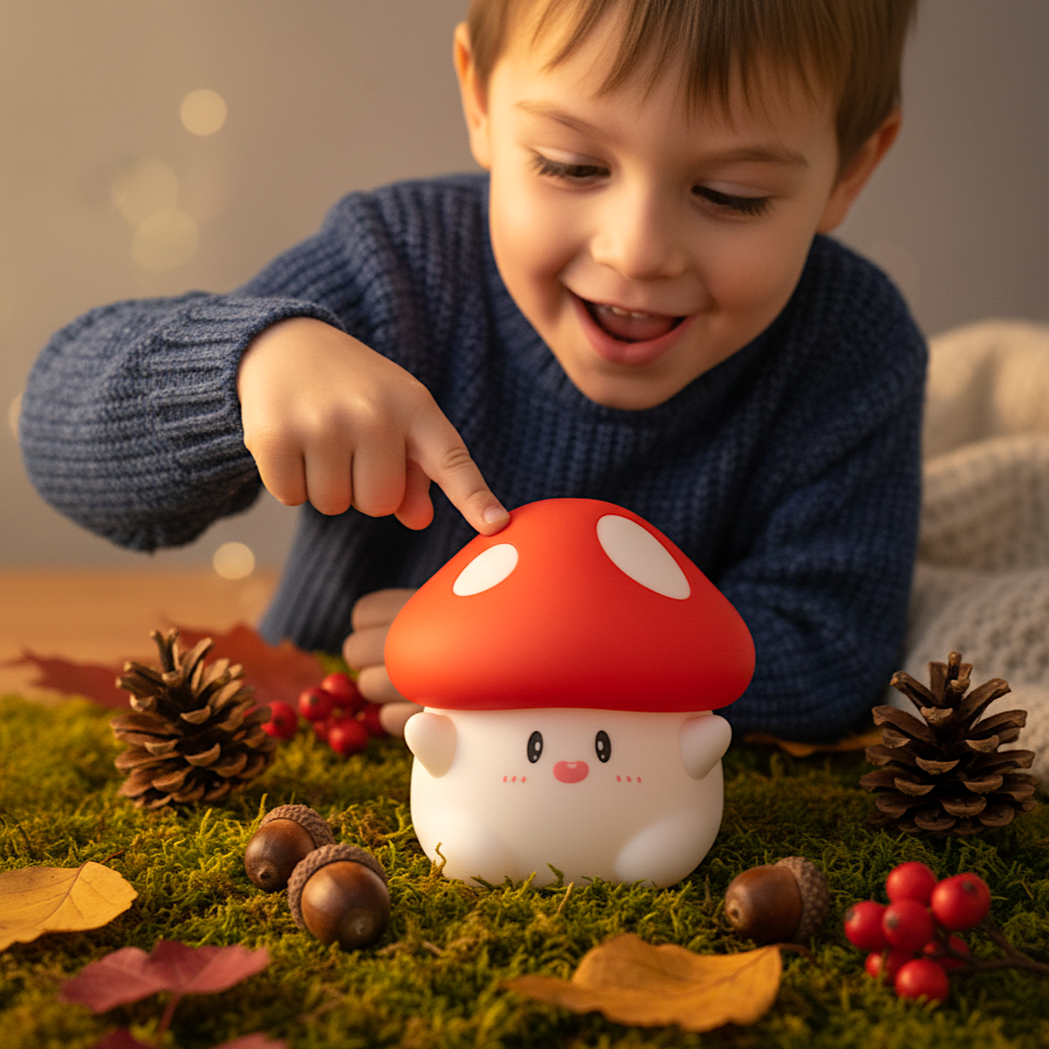 Shroomi - Freundliche LED Pilz-Lampe für den Herbst, süß & weich