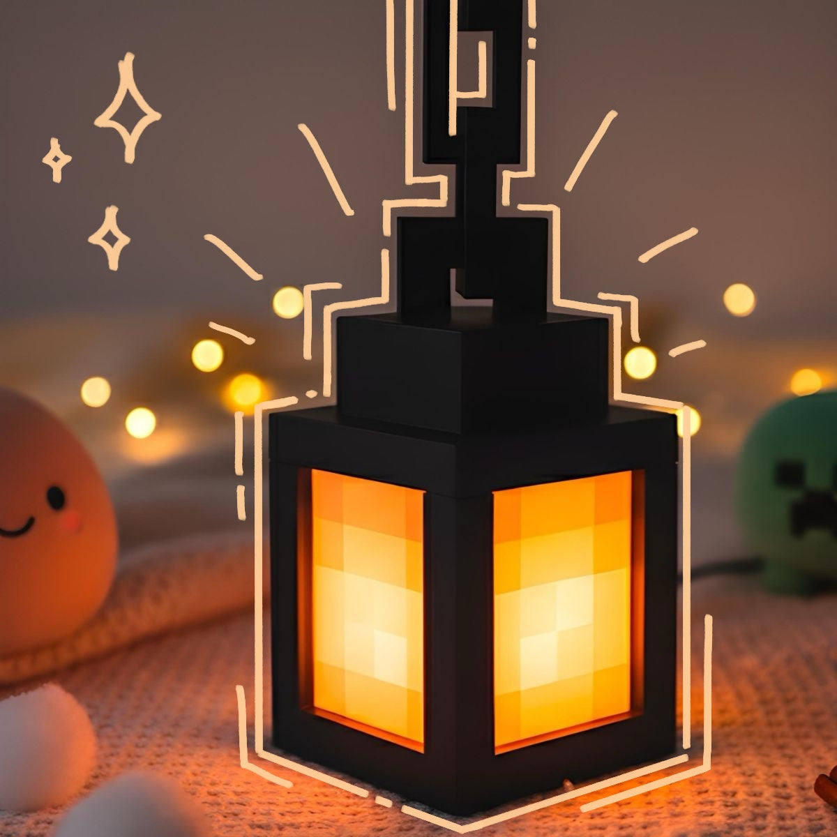 CozyCraft - 3D gedruckte LED Lampe, Hänge-Laterne für Gaming Vibes