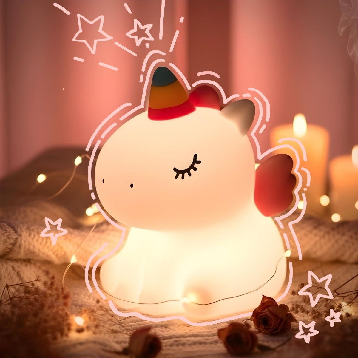 Fairycorn - Einhorn Nachtlicht LED, Geschenkidee