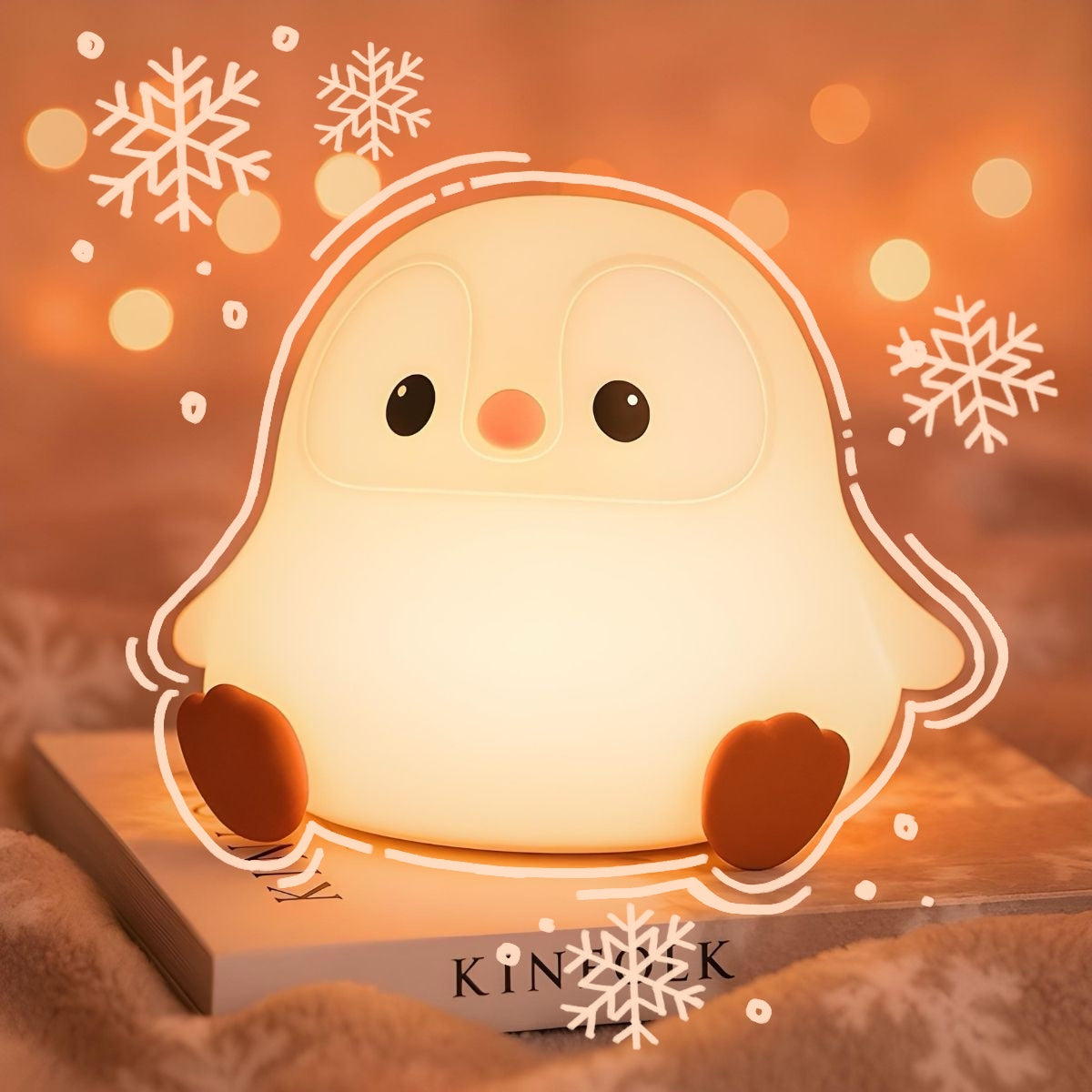 Waddles - Pinguin LED Nachtlicht, warmweiß & kuschelig für den Winter